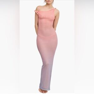 ❌SOLD ❌ GOOD AMERICAN $129 Mesh Twist Cover Up Maxi Dress